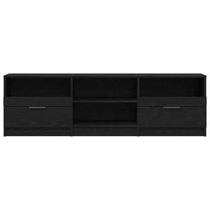 TV Cabinet 150 x 33.5 x 45 cm Black Oak Engineered Wood