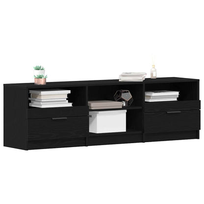 TV Cabinet 150 x 33.5 x 45 cm Black Oak Engineered Wood