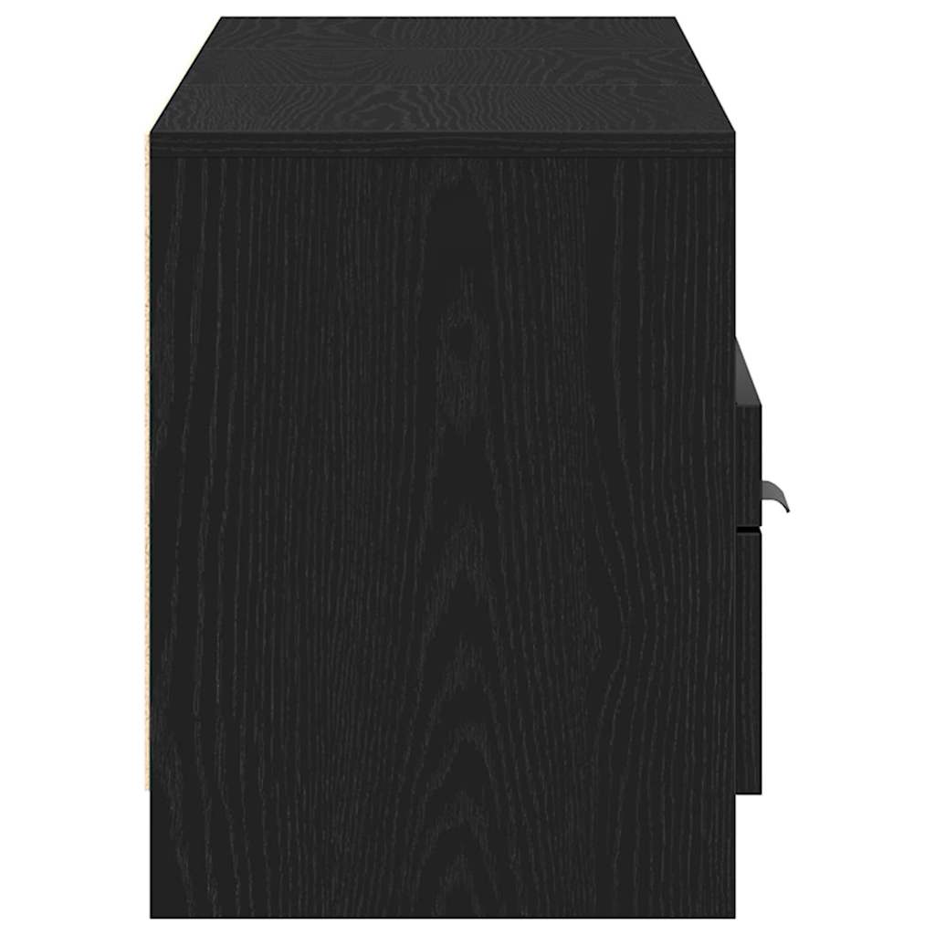 TV Cabinet 150 x 33.5 x 45 cm Black Oak Engineered Wood