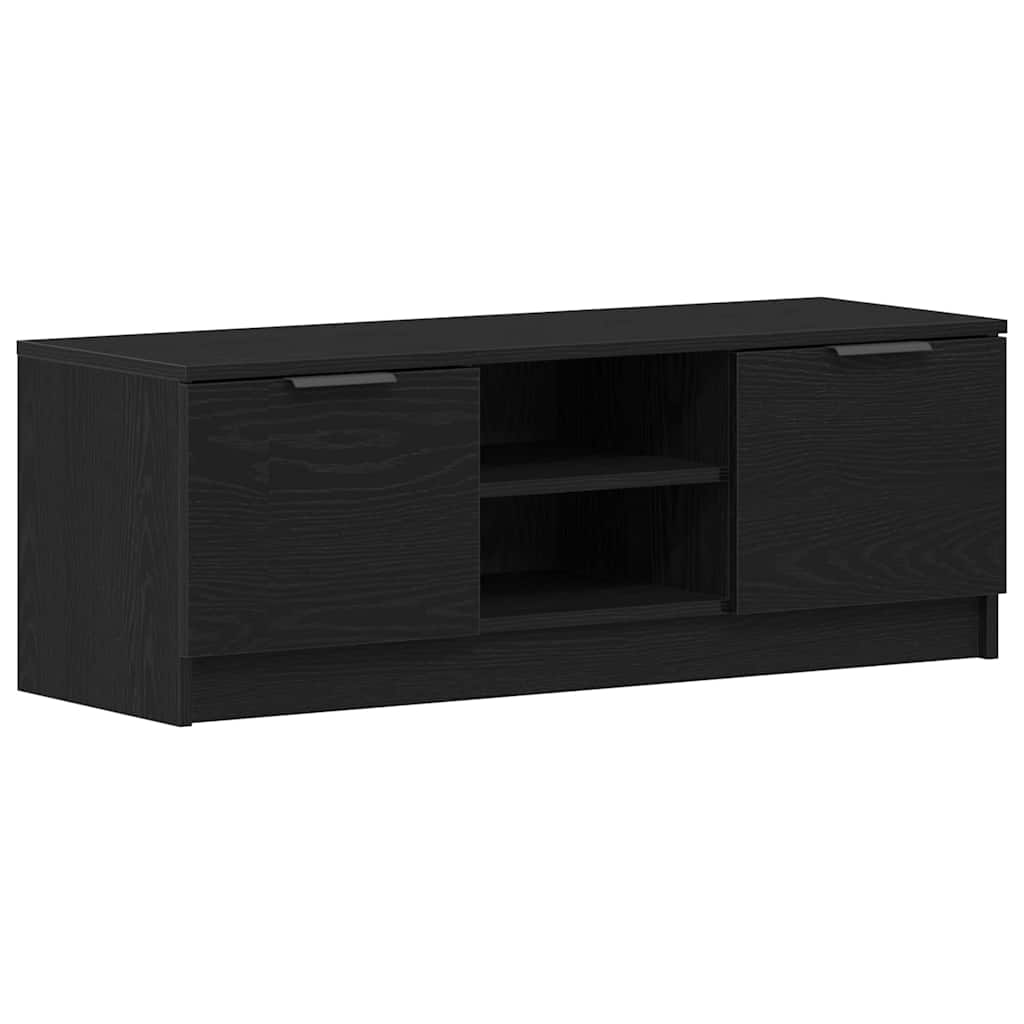 TV Cabinet Black Oak 102 x 32 x35.5 cm Engineered Wood