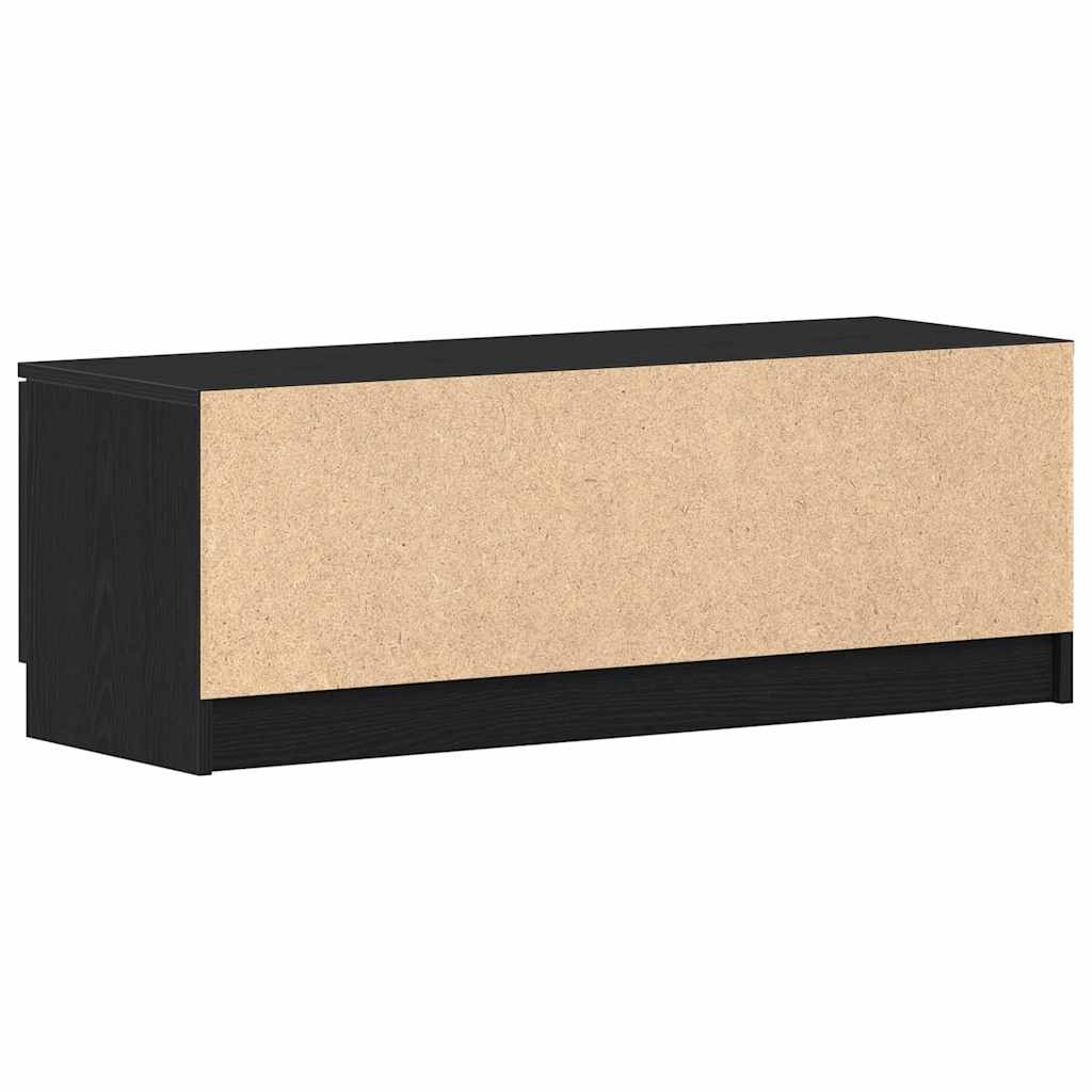 TV Cabinet Black Oak 102 x 32 x35.5 cm Engineered Wood