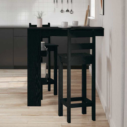 Wall Bar Table Black Oak 102 x 45 x 103.5 cm Engineered Wood