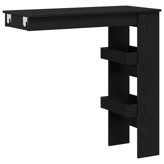 Wall Bar Table 102 x 45 x 103.5 cm Engineered Wood Black Oak