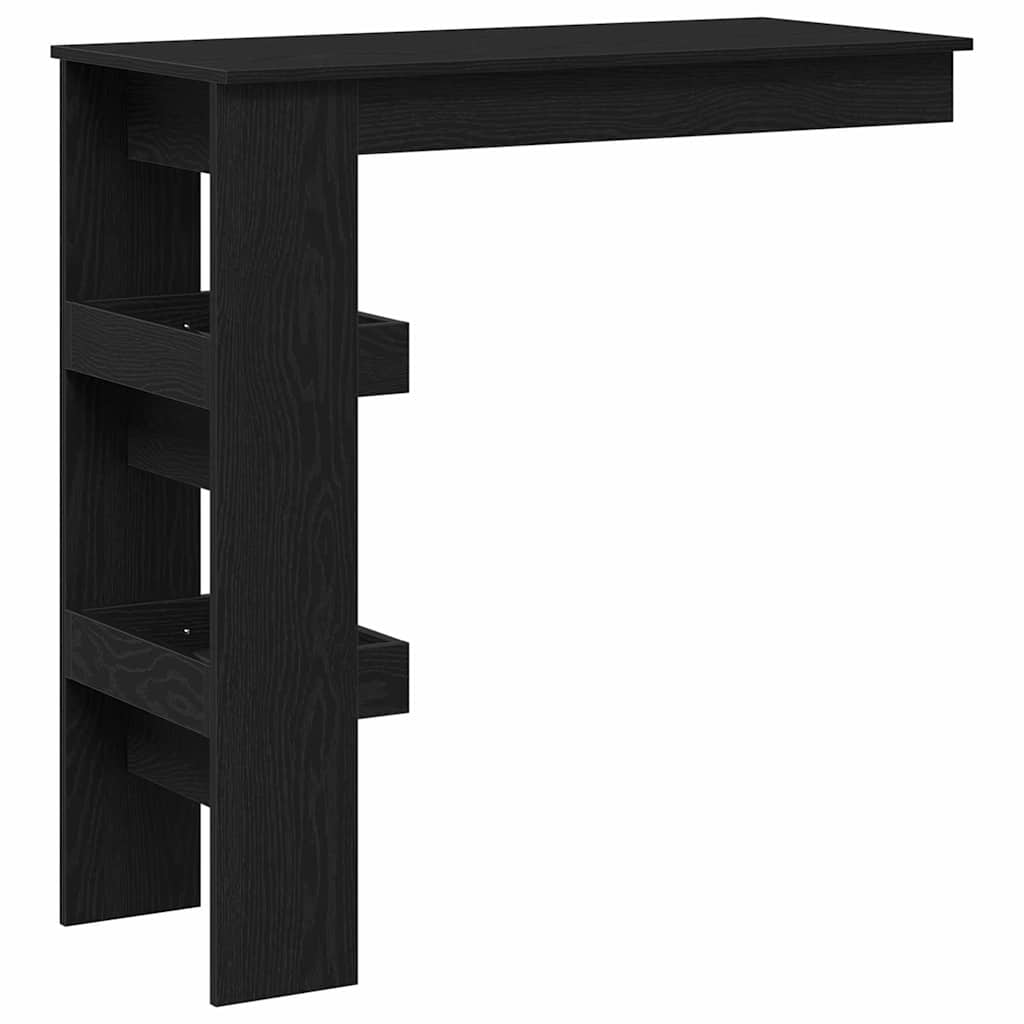 Wall Bar Table Black Oak 102 x 45 x 103.5 cm Engineered Wood