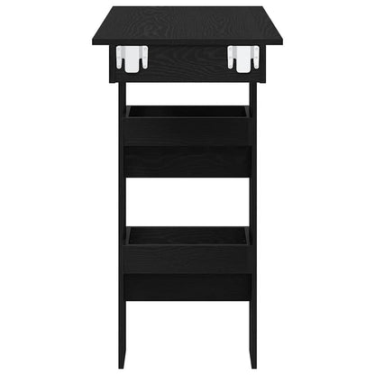 Wall Bar Table Black Oak 102 x 45 x 103.5 cm Engineered Wood