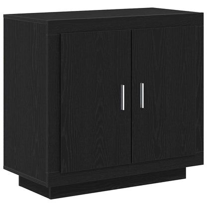 Sideboard Black Oak 80 x 40 x 75 cm Engineered Wood