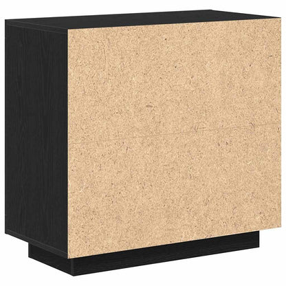 Sideboard Black Oak 80 x 40 x 75 cm Engineered Wood