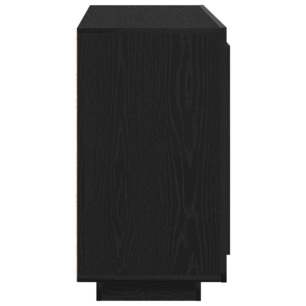 Sideboard Black Oak 80 x 40 x 75 cm Engineered Wood