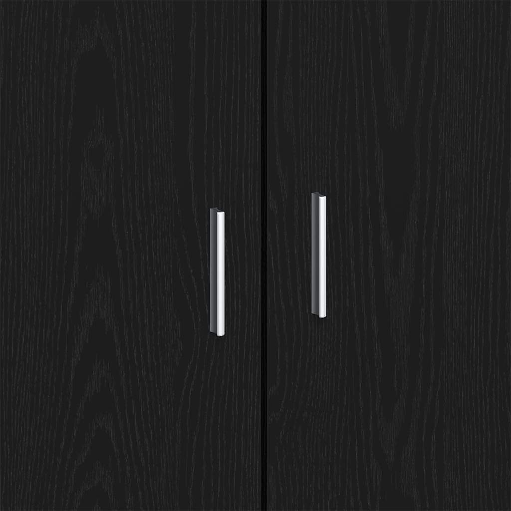 Sideboard Black Oak 92 x 35 x 75 cm Engineered Wood