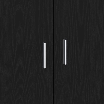 Sideboard Black Oak 92 x 35 x 75 cm Engineered Wood