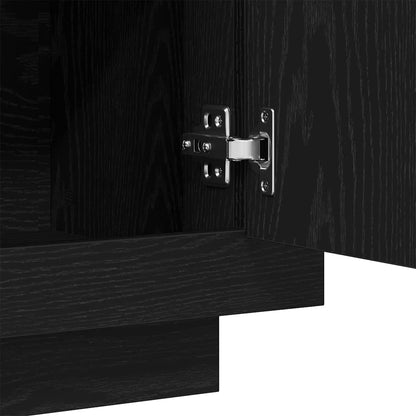 Sideboard Black Oak 92 x 35 x 75 cm Engineered Wood