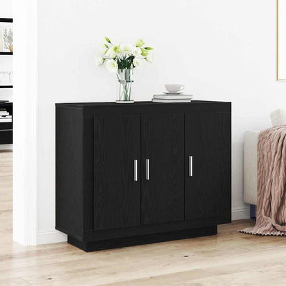 Sideboard Black Oak 92 x 35 x 75 cm Engineered Wood