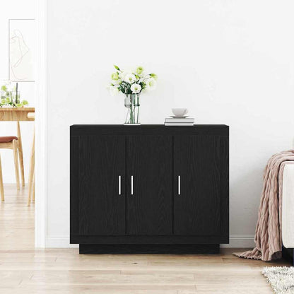 Sideboard Black Oak 92 x 35 x 75 cm Engineered Wood