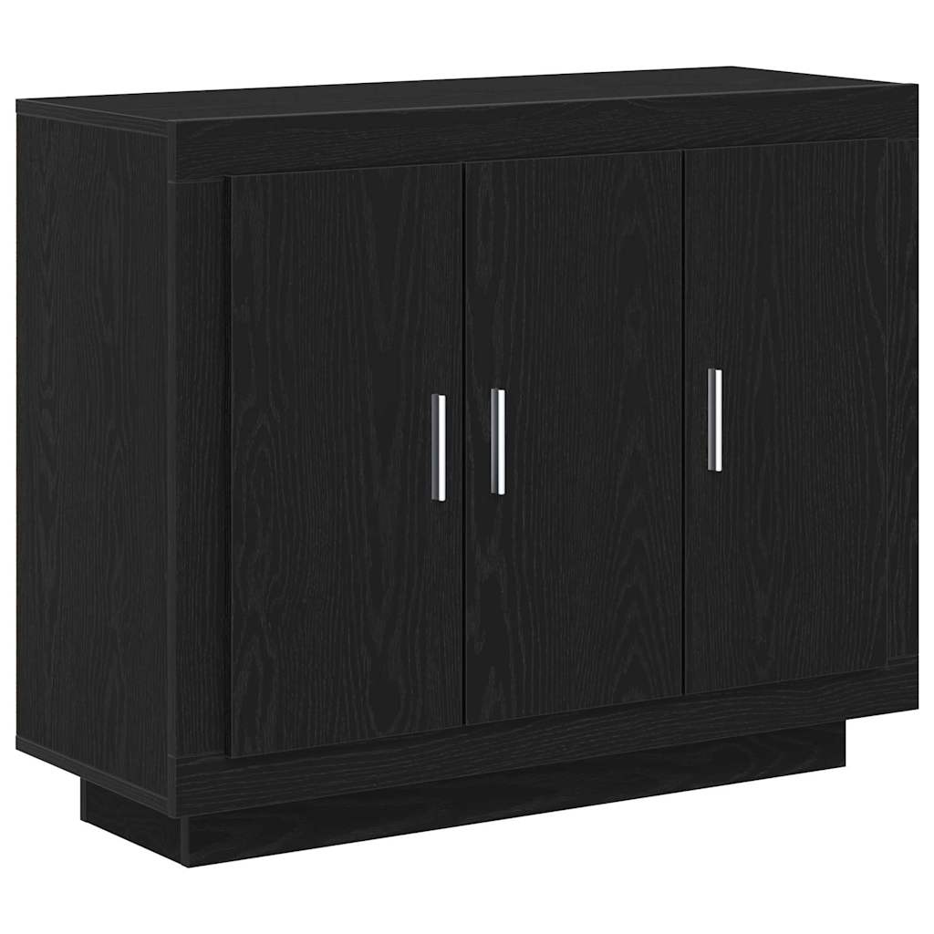 Sideboard Black Oak 92 x 35 x 75 cm Engineered Wood