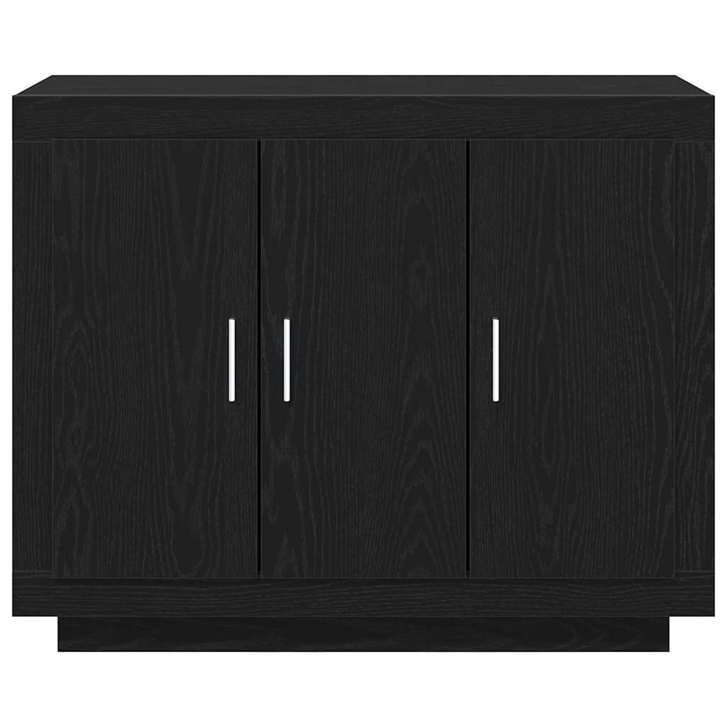 Sideboard Black Oak 92 x 35 x 75 cm Engineered Wood