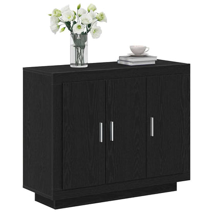 Sideboard Black Oak 92 x 35 x 75 cm Engineered Wood