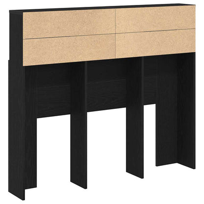 Headboard Cabinet Black Oak 120 x 19 x 103.5 cm Engineered Wood