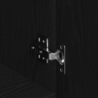 Sideboard Black Oak 90 x 34 x 80 cm Engineered Wood