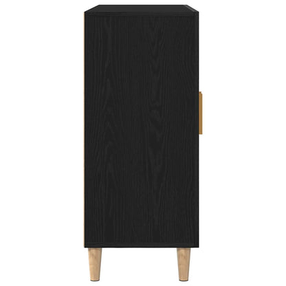 Sideboard Black Oak 90 x 34 x 80 cm Engineered Wood