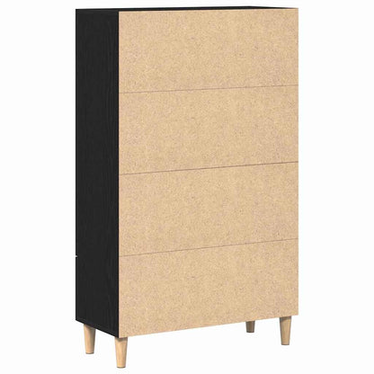 Highboard Black Oak 70 x 31 x 115 cm Engineered Wood