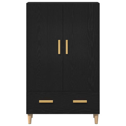 Highboard Black Oak 70 x 31 x 115 cm Engineered Wood