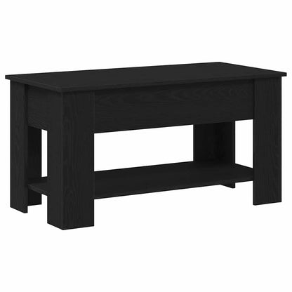 Coffee Table Black Oak 101 x 49 x 52 cm Engineered Wood
