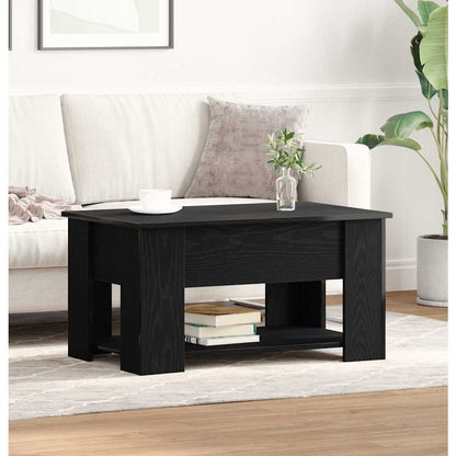 Coffee Table Black Oak 79 x 49 x 41 cm Engineered Wood