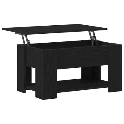Coffee Table Black Oak 79 x 49 x 41 cm Engineered Wood
