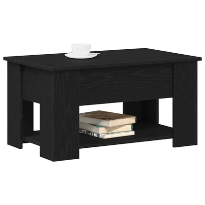 Coffee Table Black Oak 79 x 49 x 41 cm Engineered Wood