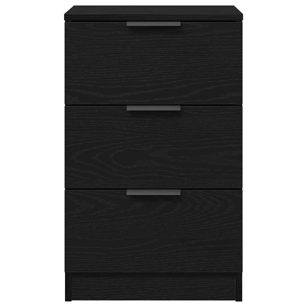 Bedside Cabinet Black Oak 40 x 65 x 65 cm Engineered Wood