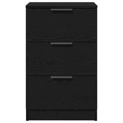 Bedside Cabinet Black Oak 40 x 65 x 65 cm Engineered Wood