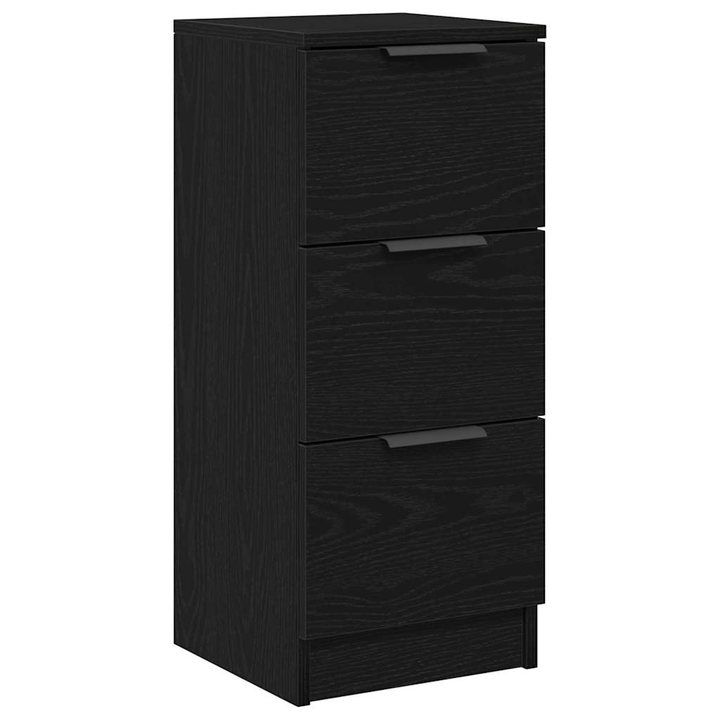 Sideboard 2 pcs Black Oak 30 x 30 x 70 cm Engineered Wood