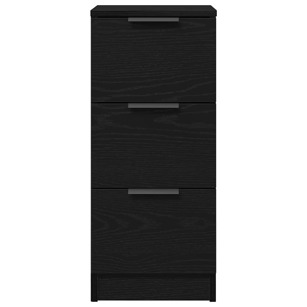 Sideboard 2 pcs Black Oak 30 x 30 x 70 cm Engineered Wood