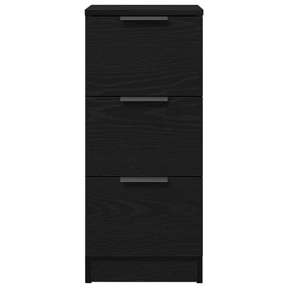 Sideboard 2 pcs Black Oak 30 x 30 x 70 cm Engineered Wood