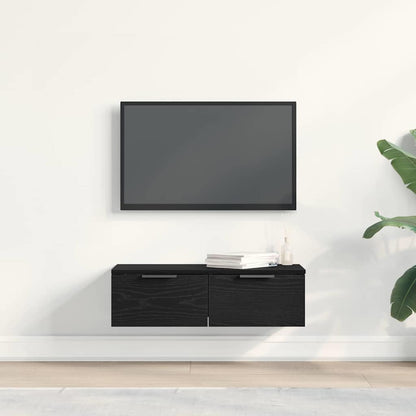 Wall Cabinet Black Oak 68 x 30 x 20 cm Engineered Wood