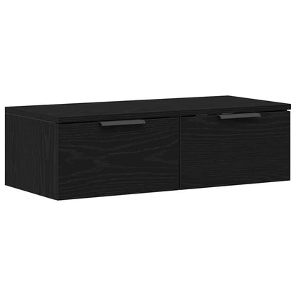 Wall Cabinet Black Oak 68 x 30 x 20 cm Engineered Wood