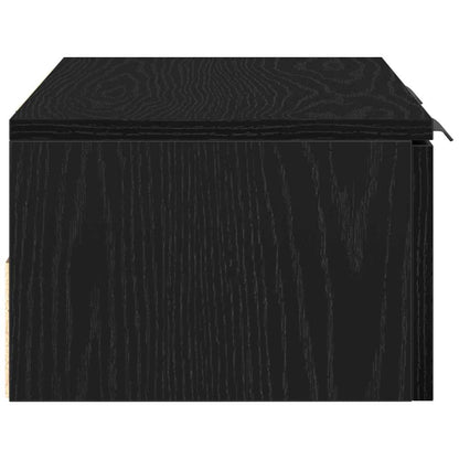 Wall Cabinet Black Oak 68 x 30 x 20 cm Engineered Wood