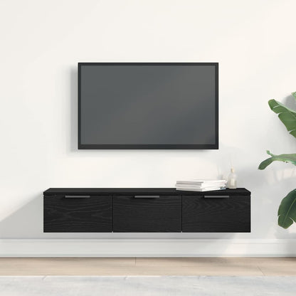 Wall Cabinet Black Oak 102 x 30 x 20 cm Engineered Wood