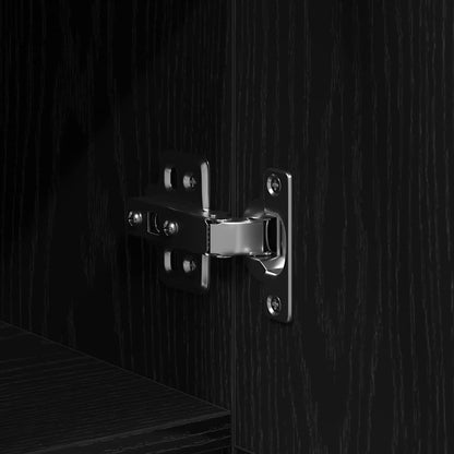 Shoe Cabinet Black Oak 29.5 x 35 x 70 cm Engineered Wood