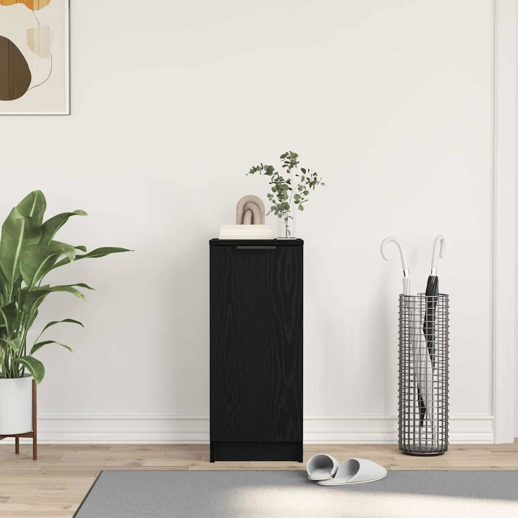 Shoe Cabinet Black Oak 29.5 x 35 x 70 cm Engineered Wood