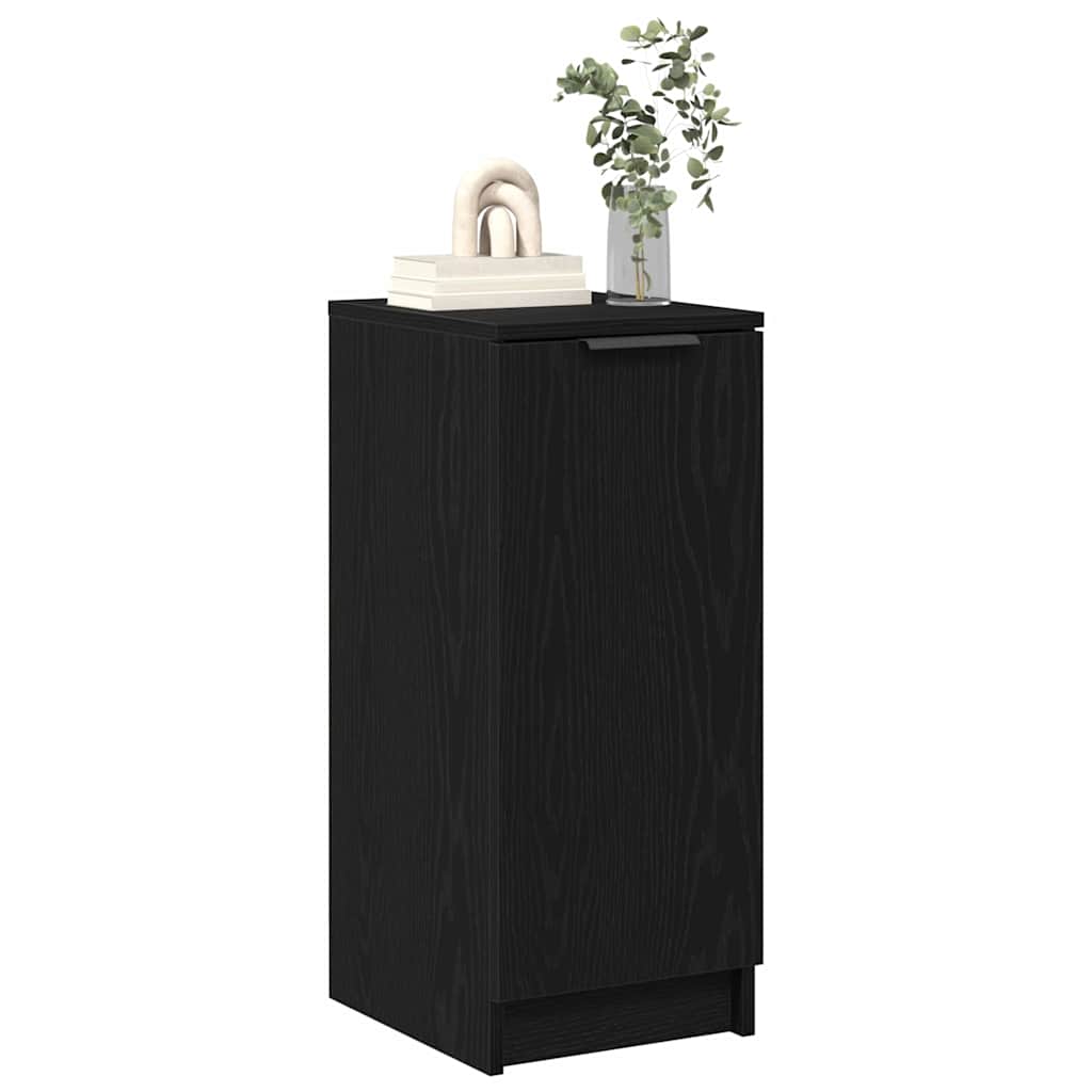 Shoe Cabinet Black Oak 29.5 x 35 x 70 cm Engineered Wood