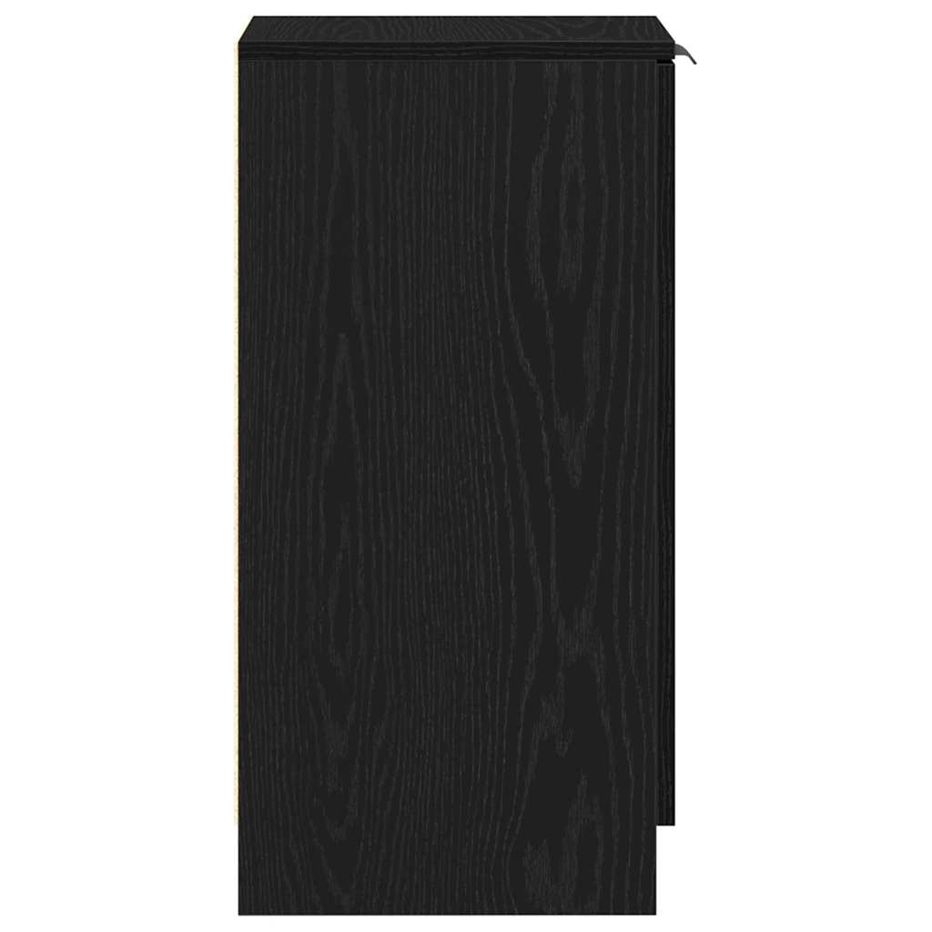 Shoe Cabinet Black Oak 29.5 x 35 x 70 cm Engineered Wood