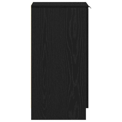 Shoe Cabinet Black Oak 29.5 x 35 x 70 cm Engineered Wood