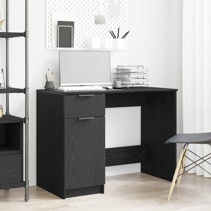 Desk Black Oak Engineered Wood 100 x 50 x 75 cm