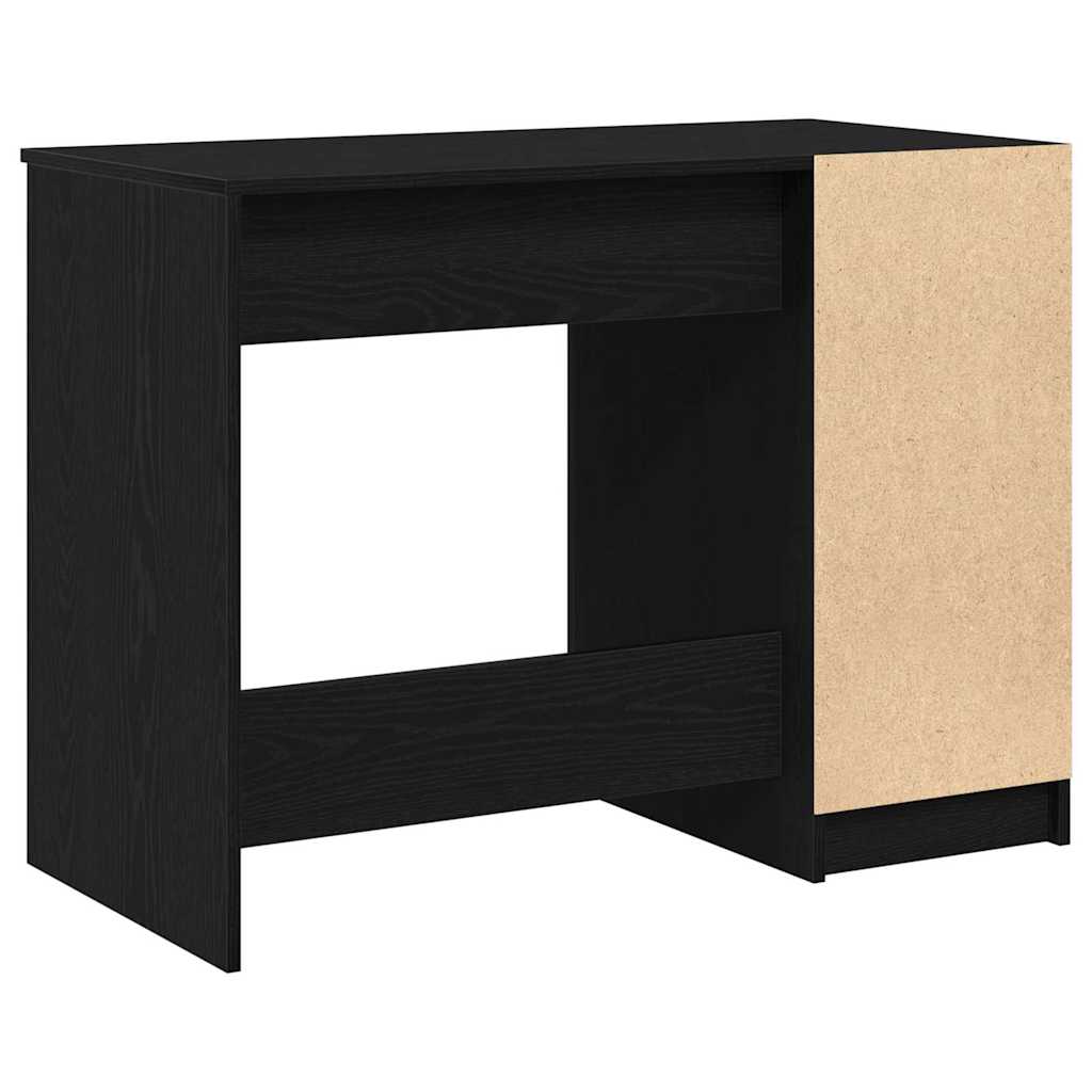 Desk with Drawer Black Oak 100 x 50 x 75 cm Engineered Wood