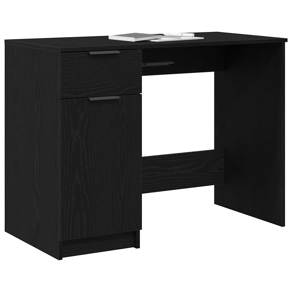 Desk Black Oak Engineered Wood 100 x 50 x 75 cm