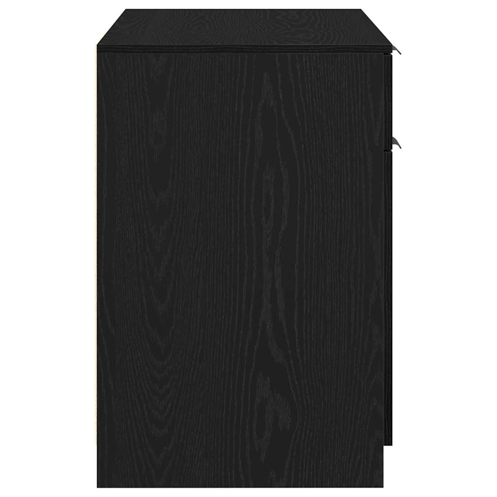 Desk Black Oak Engineered Wood 100 x 50 x 75 cm