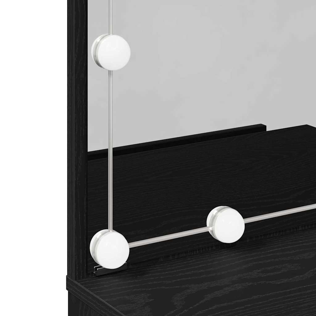 Dressing Table Black Oak 60 x 40 x 140 cm Engineered Wood