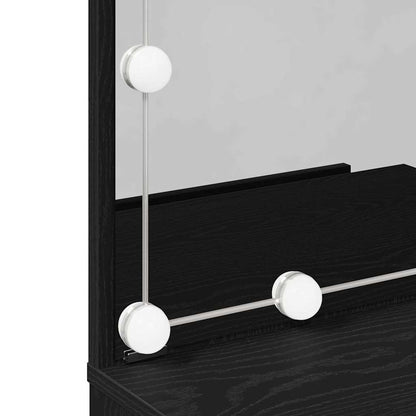 Dressing Table Black Oak 60 x 40 x 140 cm Engineered Wood