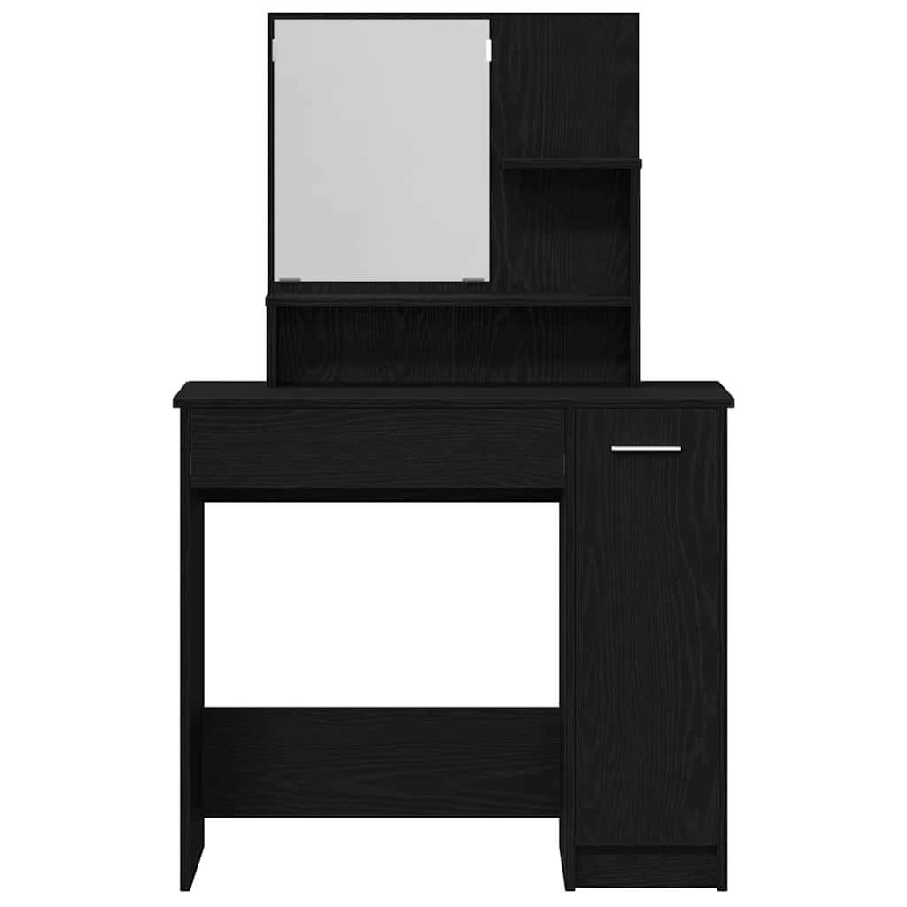 Dressing Table Black Oak 86.5 x 35 x 136 cm Engineered Wood